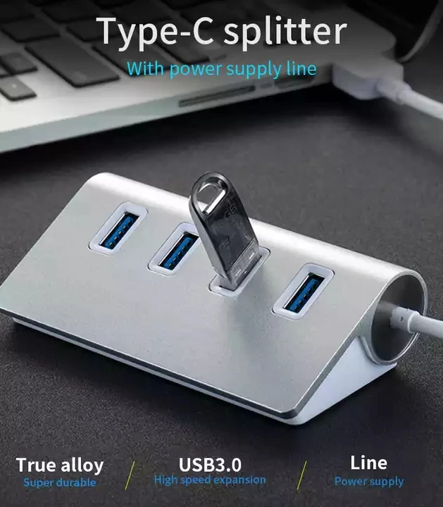 5 in1 4 порта USB 3 0 концентратор высокой скорости Гбит/с PD мм аудиоразъем драйвер-Бесплатная DC 5V