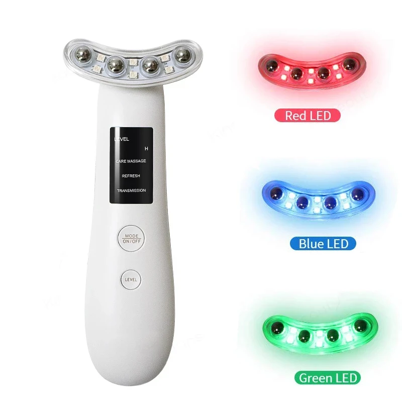 Rechargeable Neck and Face Eye Lifting Massager Anti-aging Heat Vibration Skin Tighten Reduce Double Chin Sagging Anti-Wrinkle
