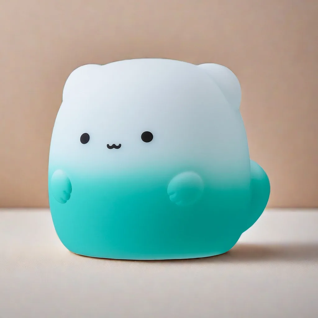 LED USB Rechargeable 3 Colors Dimming Touch Squirrel shaped Bedroom Decor Silicone Table Lamp Mini cure Night Light
