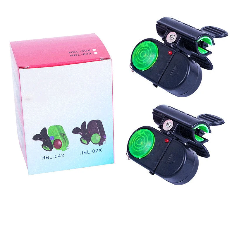 Manufacturer 6.7CM fishing flash alarm plastic electronic induction alarm light with clip buzzer