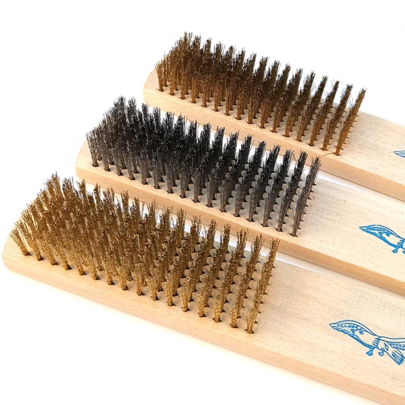 jewelry cleaning brush cleaning hardware tool copper wire brush with wooden handle