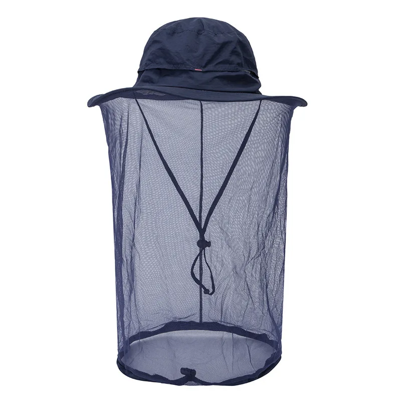 Wholesale Beekeeping Anti Mosquito Equipment Neck Head Cover Mesh Mask Wide Brim Sun Visor Hat Custom Waterproof Fisherman Hat