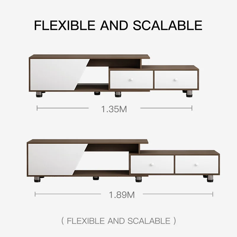 
Living Room Bedroom MDF Sideboard Storage Cupboard TV Cabinet Free Standing Cabinet 