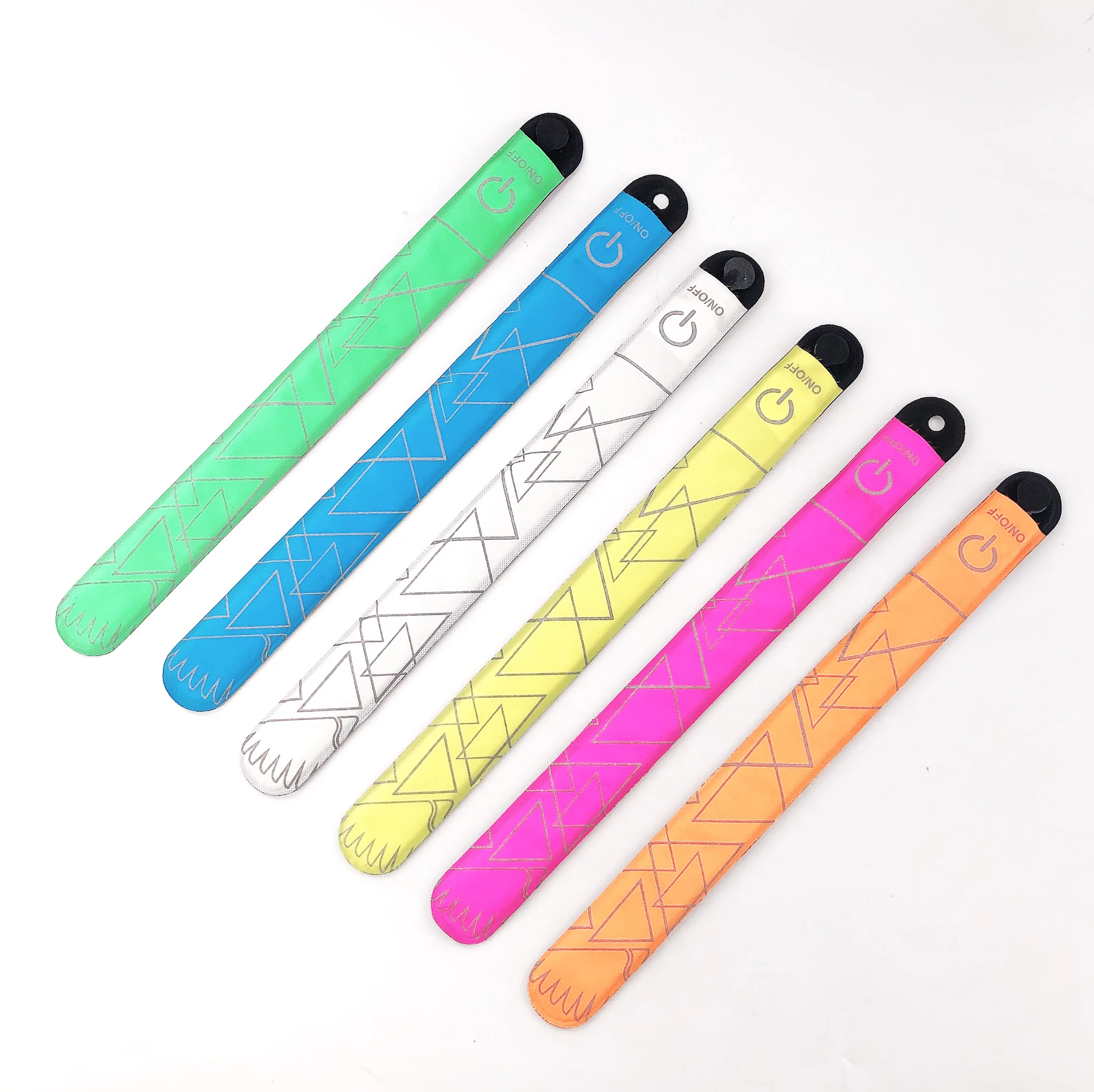 Adjustable Strap Safety LED Armband LED Slap Bracelets Glow in The Dark Night Running Gear for Jogging