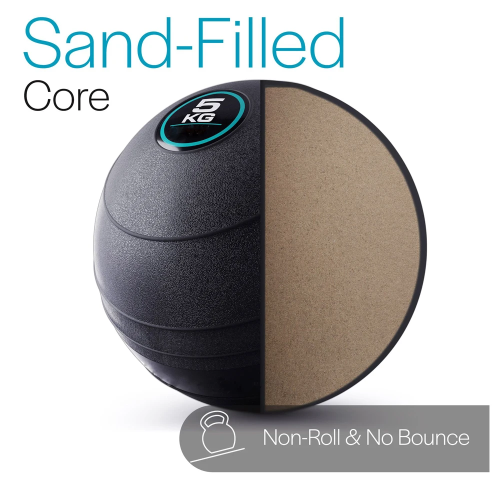 Custom Fitness Exercise Training Gym PVC Sand Filled Ball 5Kg Weight Training Medicine SlamBall for Sports