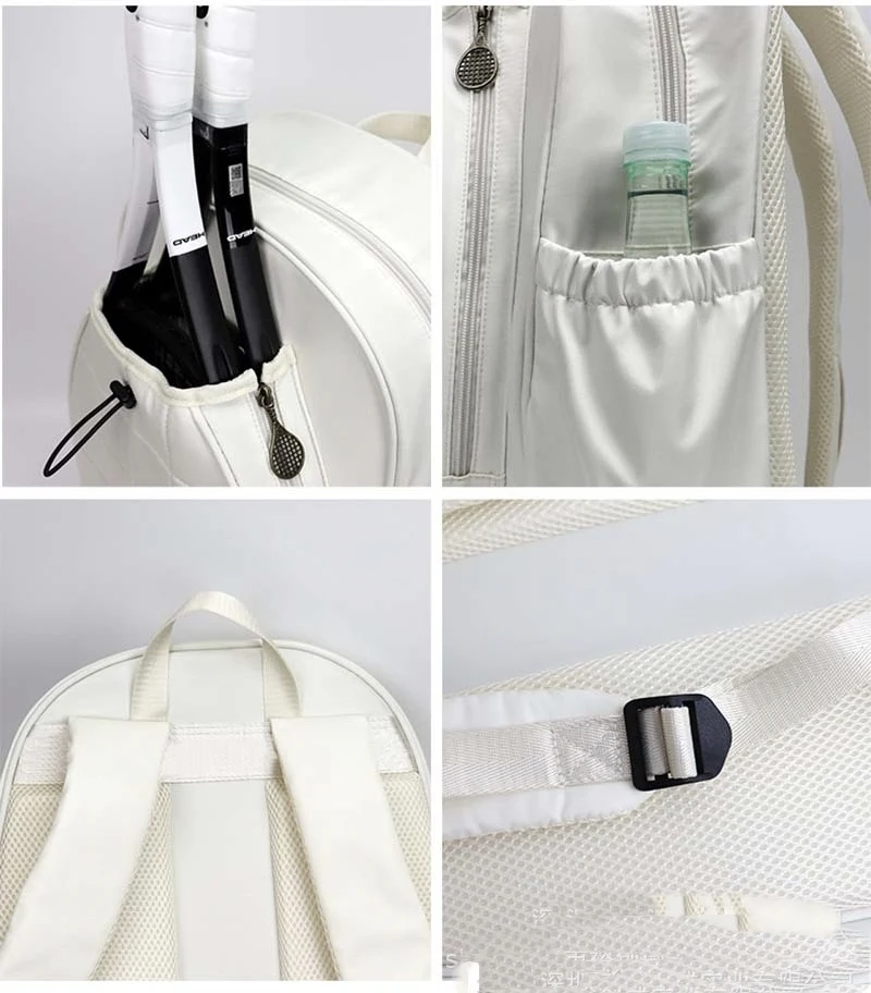 Large Polyester Badminton Squash Racket Padel Racquet Bag Pickleball Tennis Backpack Sports Gym Padel Racquet Pickleball Bag