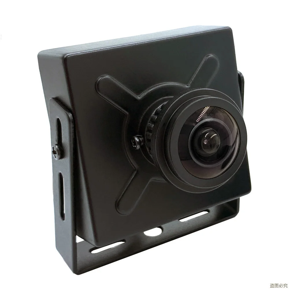 4.0Megapixel network on vif p2p POE H.265 MINI size square wired IP Camera 180 Degree 1.7mm Fisheye Lens POE Miniature webcam