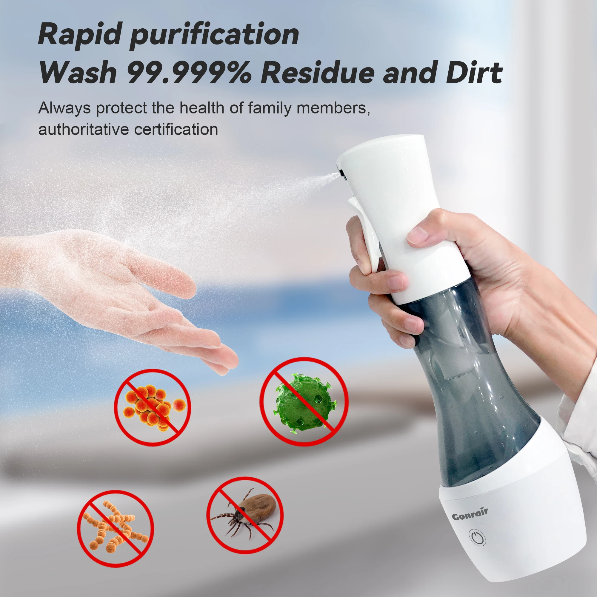 Hydroxyl Group Generator Both Hypochlorous Acid and Ozone Generator Water Purifier Sprayer