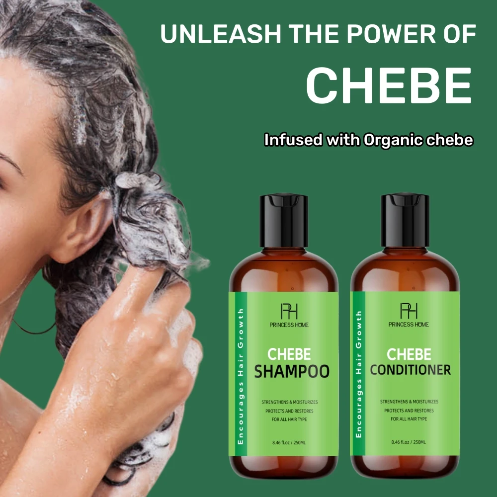 OEM Factory Price Natural Chebe Powder Restore Damaged Hair Regrowth Chebe Shampoo and Conditioner Sulfate Free For Men & Women