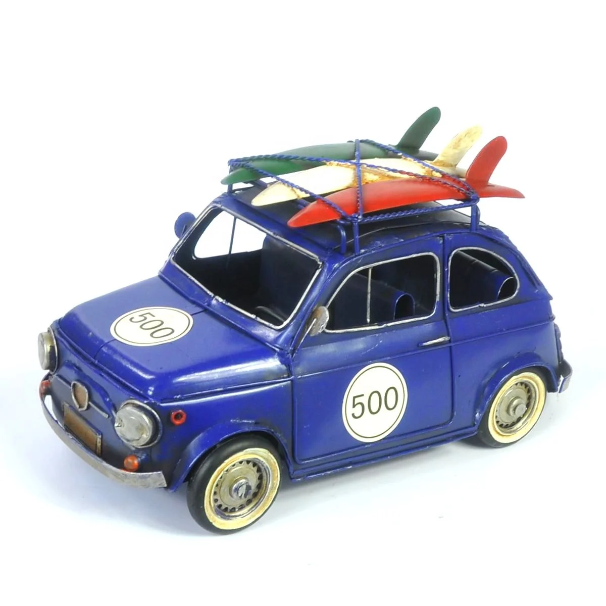 Handmade Vintage Miniature Car Model Iron Metal Crafts for Home Office Decor Welding Technique for Bar Pub Furnishing or Gift