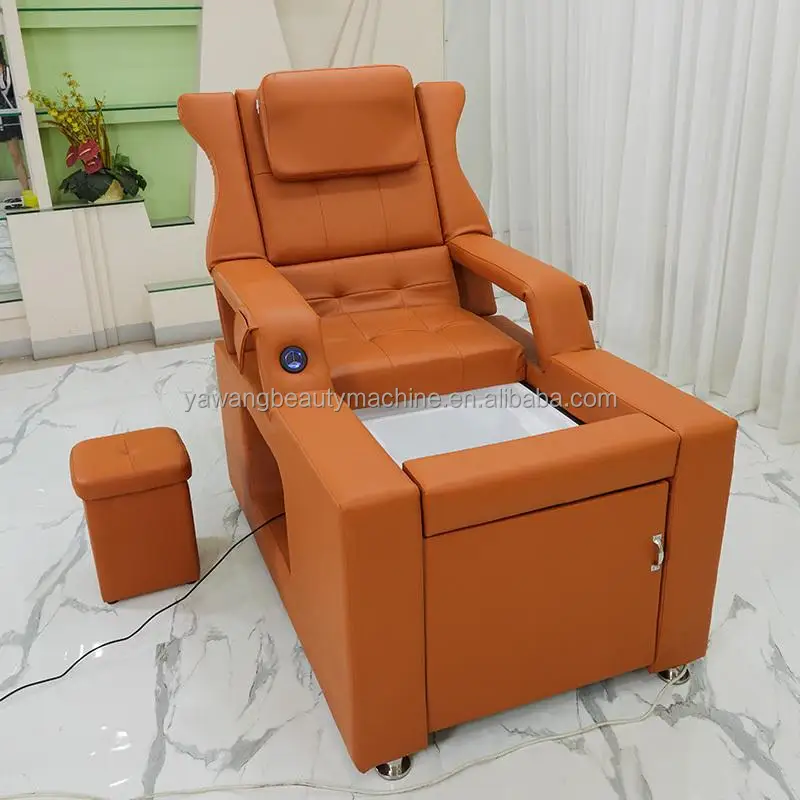 Massage Spa Shampoo Bed Water Storage Type Hair Salon Head Basin Chair With Water Circulation and Tank