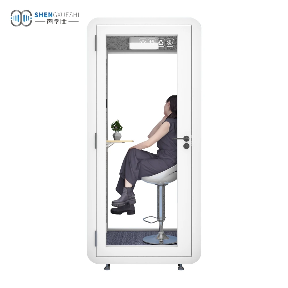 High quality soundproof box silent phone booth office cabin conference room
