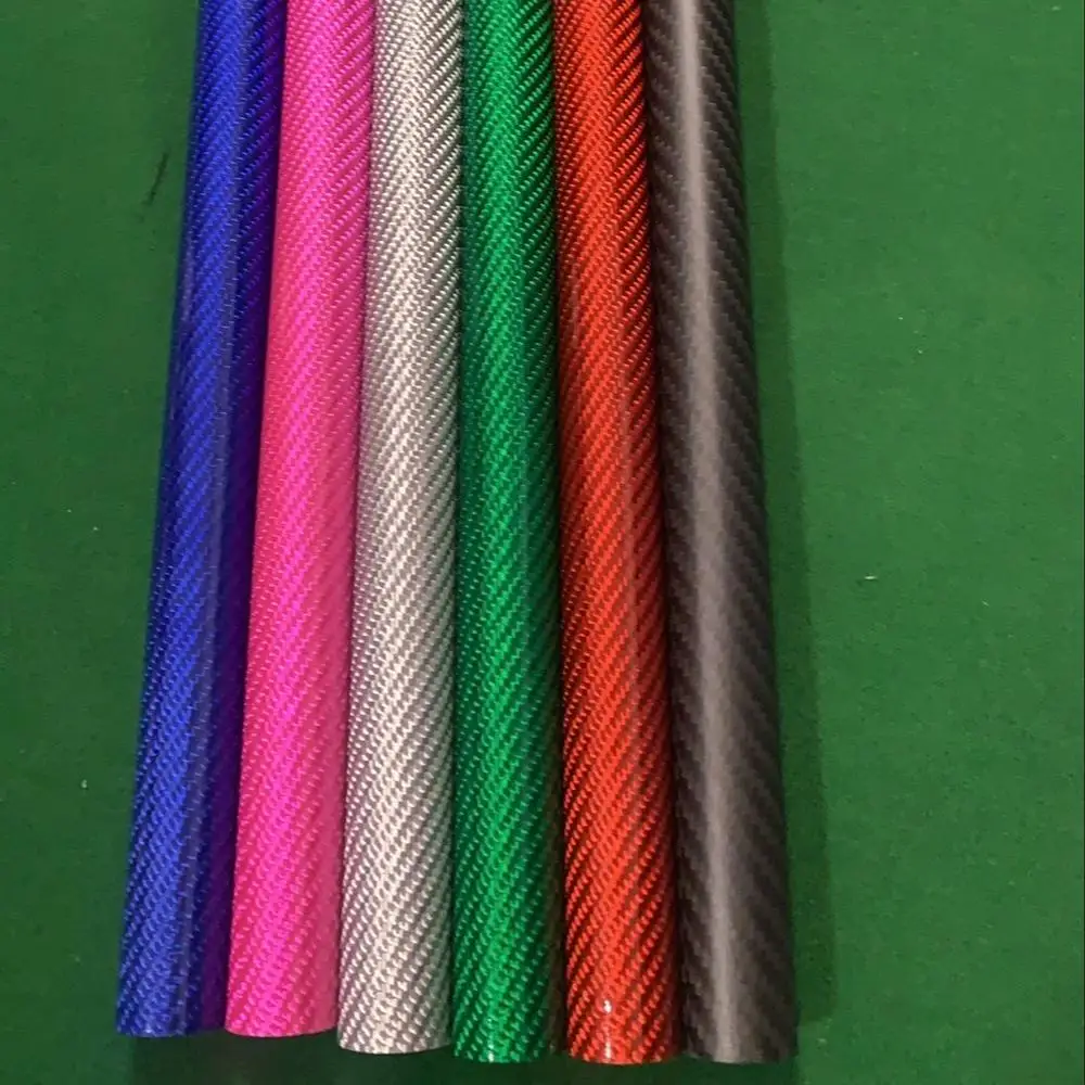 
Color True 3K Carbon Fiber Tube High Composite Hardness Smooth Surface blue, red, green gold length 500 mm 