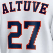 Бейсбольные майки с вышитым верхом Houston 3 Jeremy Pena 27 Jose Altuve 44 Yordan Alvarez 2 Alex Bregman 30 Kyle Tucker