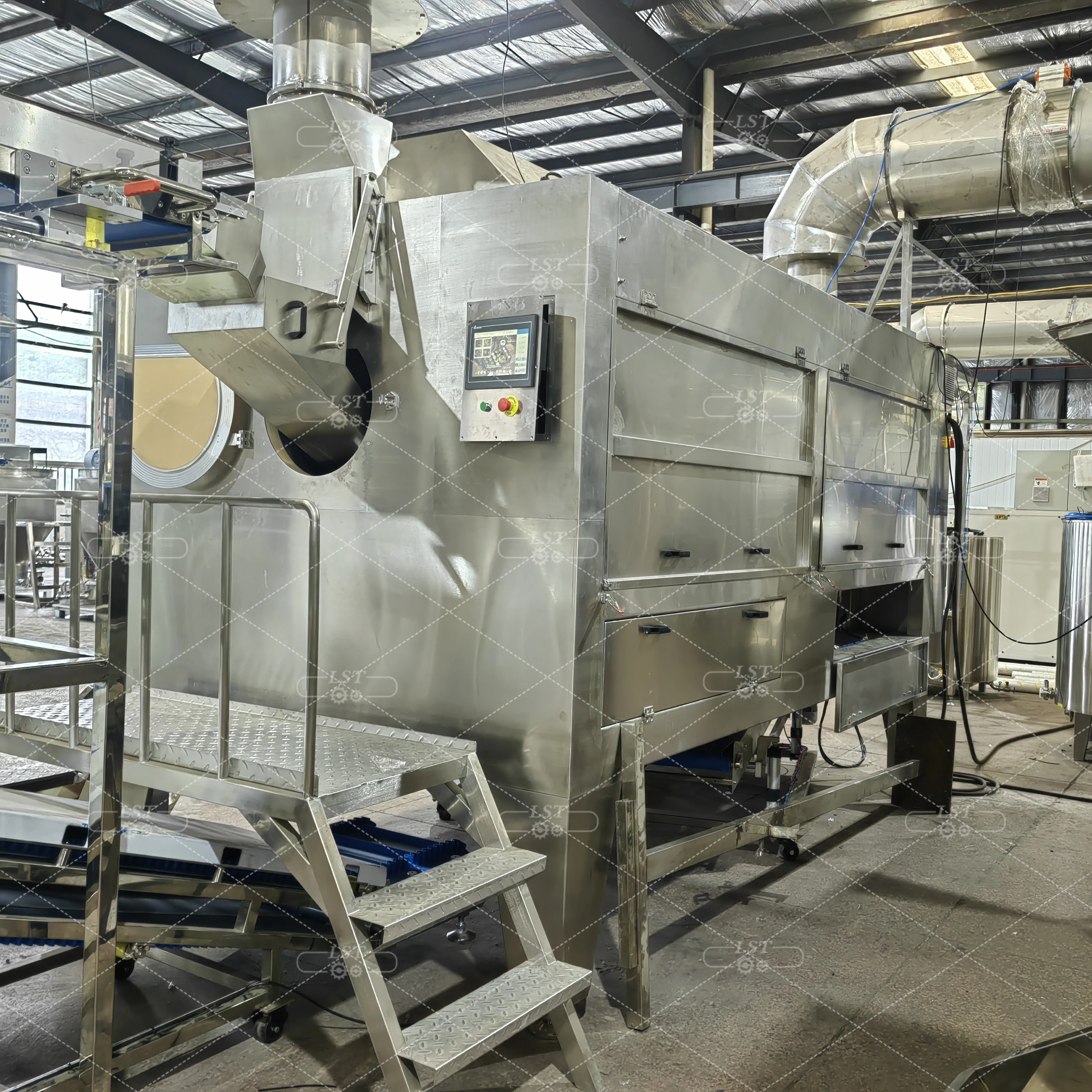 LST fully automatically 500L 1000L sugar coating drum with automatically cleaning system