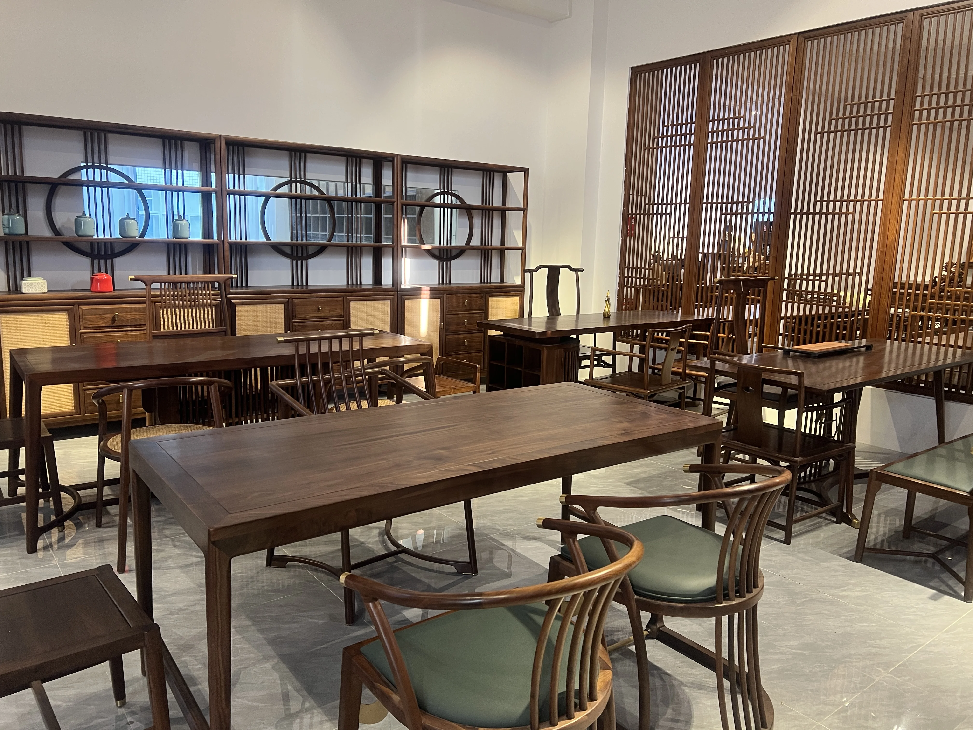 AJJ-YS253 New Chinese tea table and chair combination of solid wood furniture home office antique study tea table