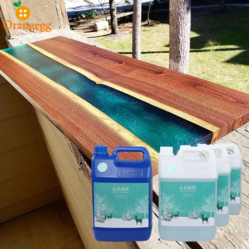 Orangegg Clear ab Hard Woodworking Clear Epoxy Resin for Home Design Wood Table Casting Furniture