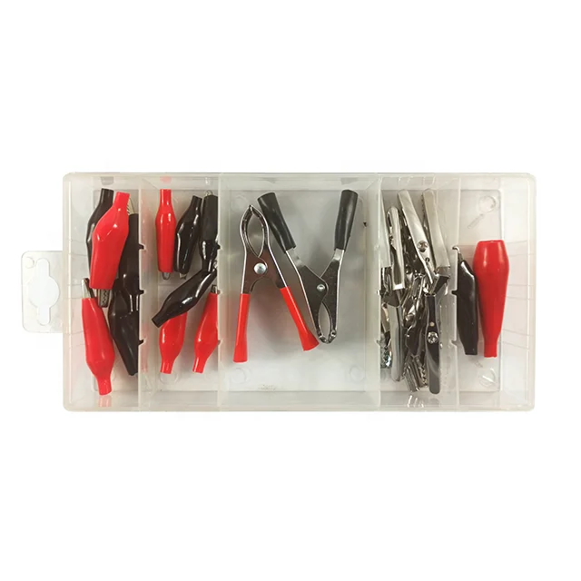 Hardware Assortment Custom Factory 28PC Black and Red Carbon Steel  Alligator Clip Assortment bearing lock washer