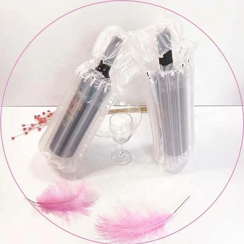 Travel Protector Bags Inflatable Air Column Packaging Bubble Bag Wine Bottle Protector For packing materials