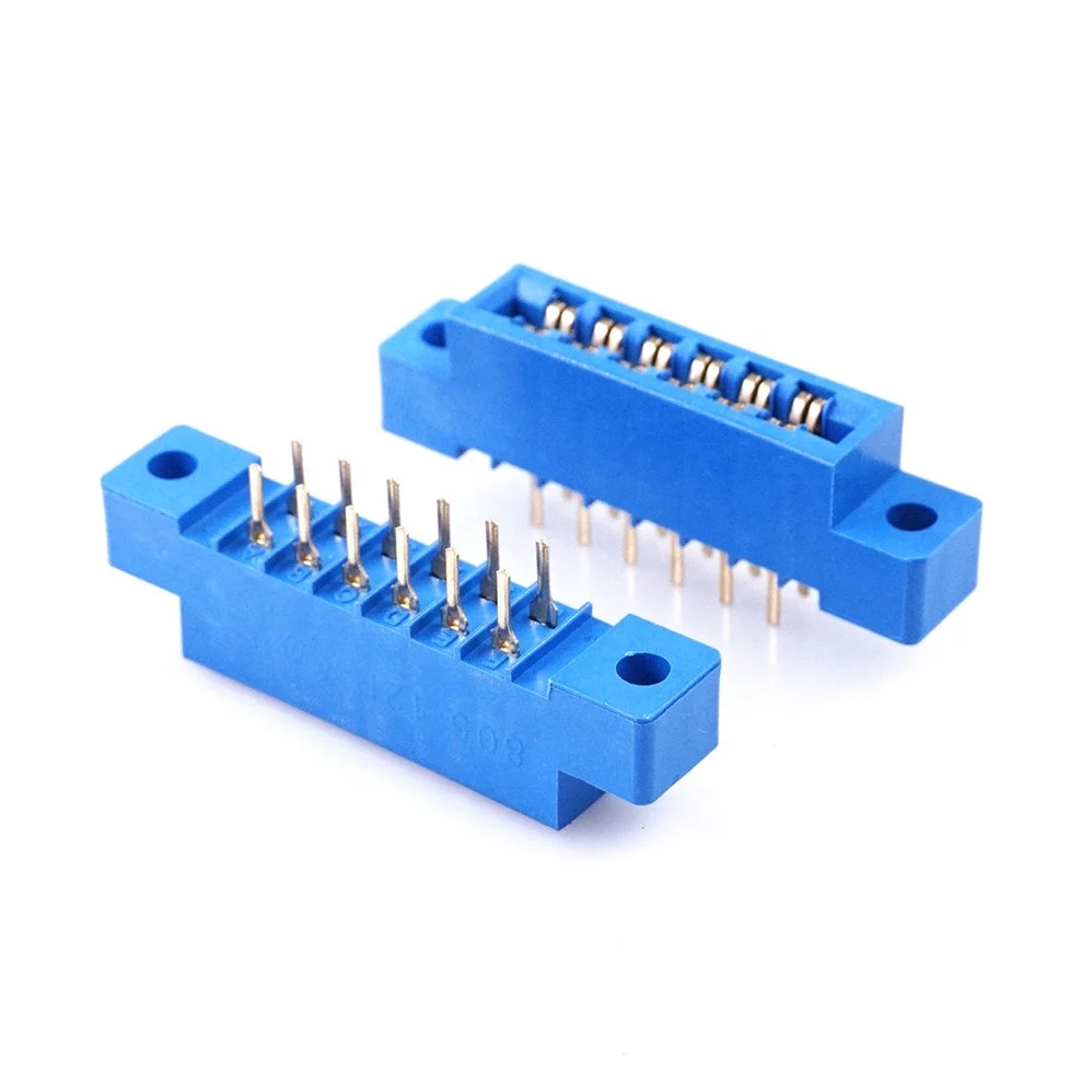 Коннектор для кромки карты 3 96 мм Шаг слот 12 штырьков печатная плата Золотая отверстие сквозных отверстий фланцевое крепление панели два ряда