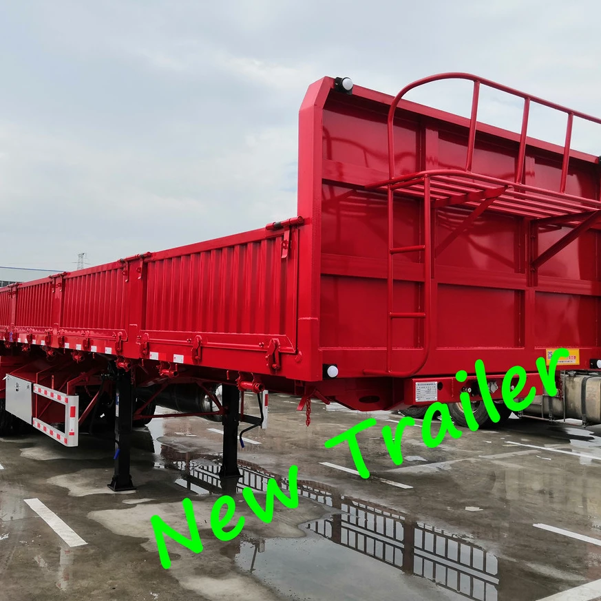  OYJD Trailers new standard 40ft flatbed trailer sidewall with locks truck use glass rubber material transport for