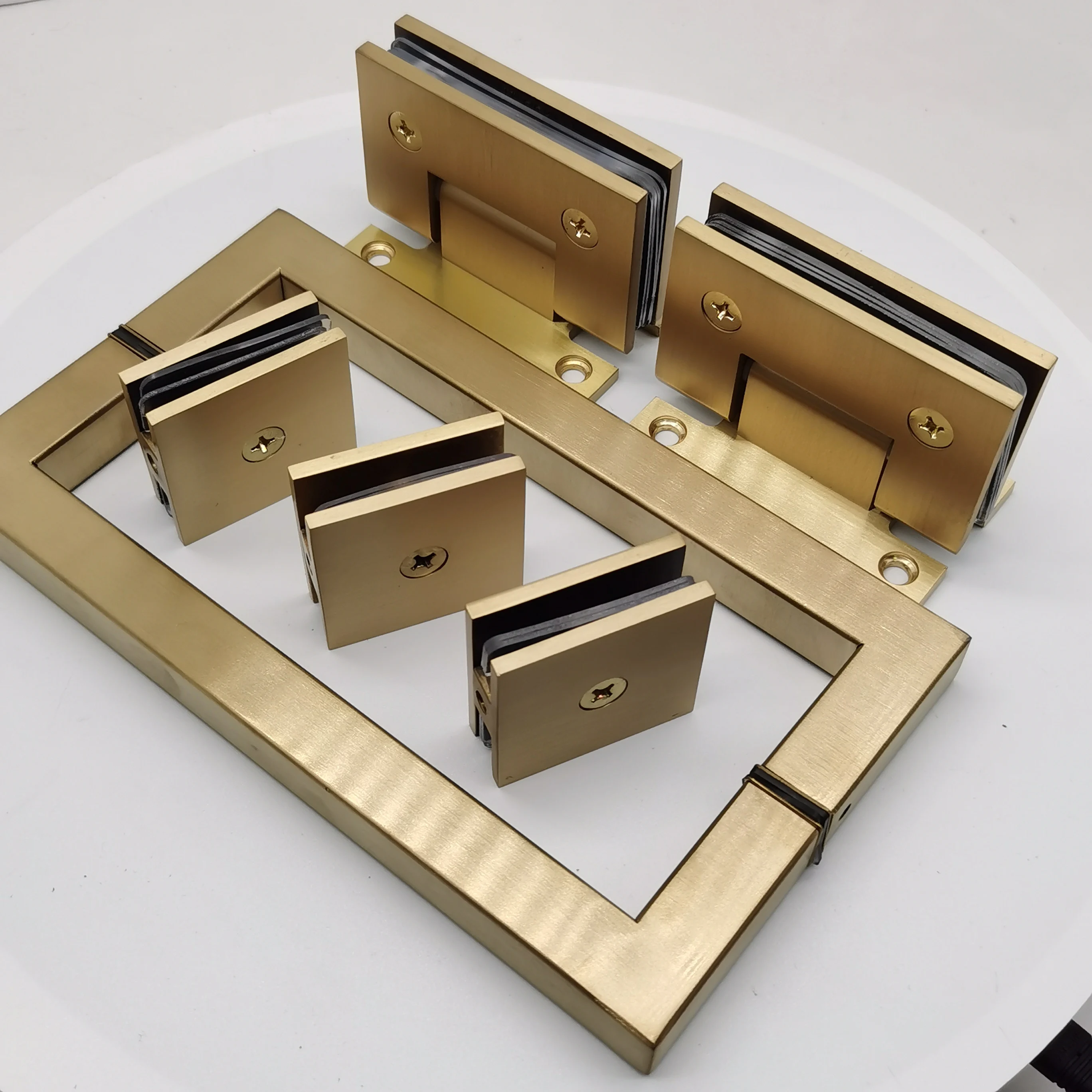 Hot Sale Box Set Glass Door Handle  Glass Shower Hing Brass Clamp