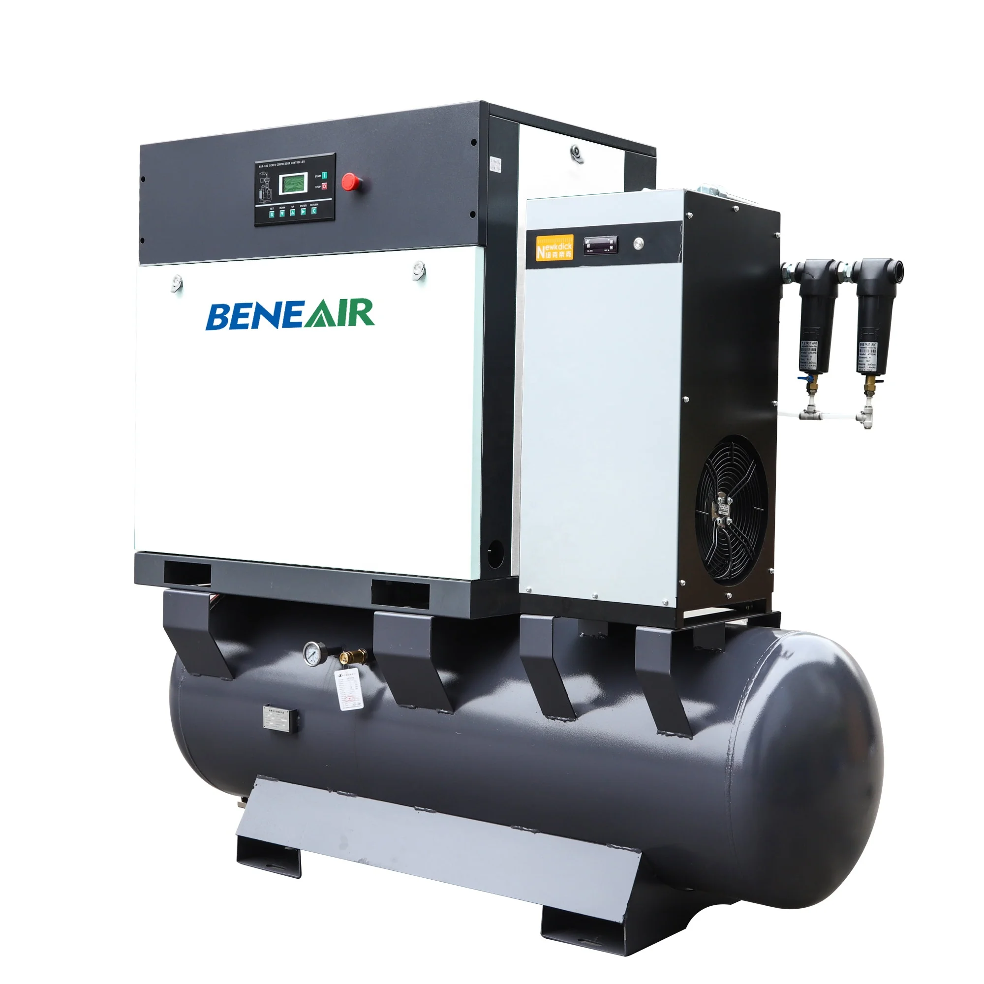 Air/Water Cooling 15KW 20HP 15bar~16bar All in one Rotary Screw Air Compressors with Air Dryer For Laser Cutting Machine