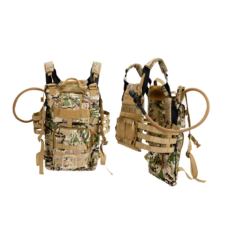 Waterproof Outdoor Tactical Equipment Camouflage Tactical Combo Vest Backpack