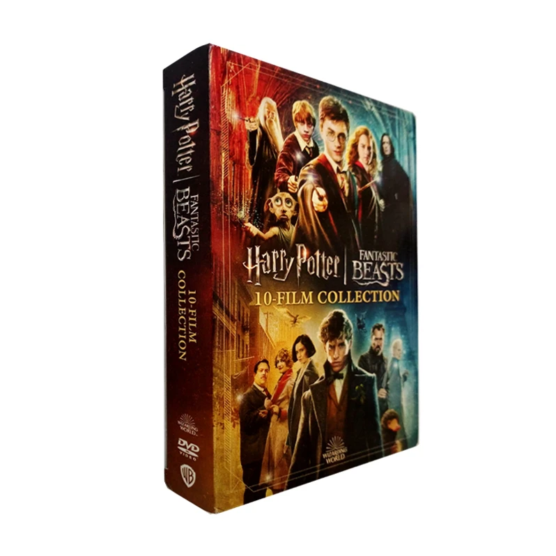 Коллекция 10 фильмов от Wizarding World, 10DVD-дисков, Гарри Поттер и Фантастические звери, Детские фильмы, поставка с завода, новое состояние 100%