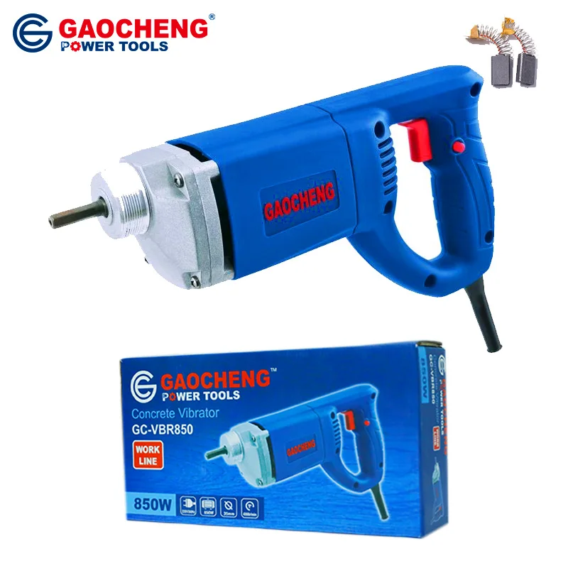 Gaocheng VBR850 портативный Электрический вибратор для бетона Малый двигателя цветная коробка 2 1 при условии 220V двигатель покер 35 мм 50 Гц
