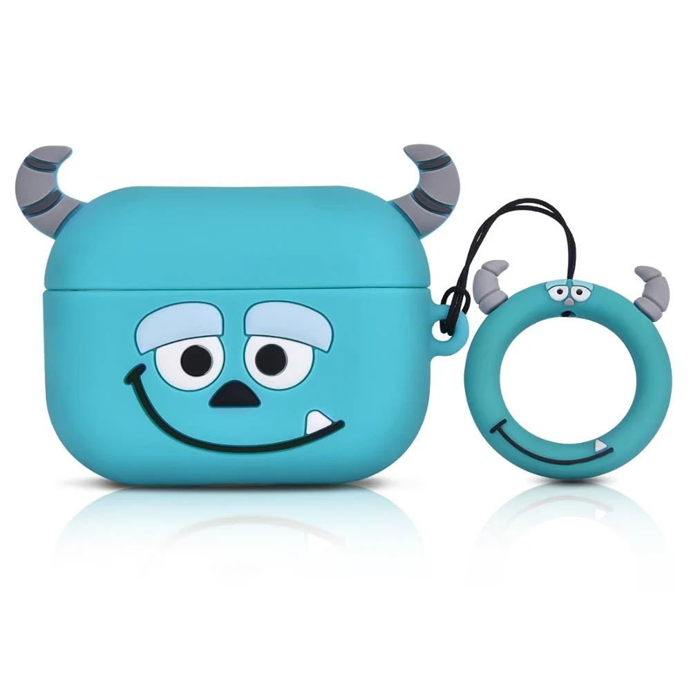 Silicone 3D Special Cartoon Cover Skin Case with Key Chain Protective Earphone Accessory Shockproof Skin for Apple Airpod Pro