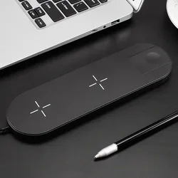 Newest 2020 shenzhen wireless charger sensor Watch mobile phone headset 3 in 1 wholesale custom logo oem fast wireless charger