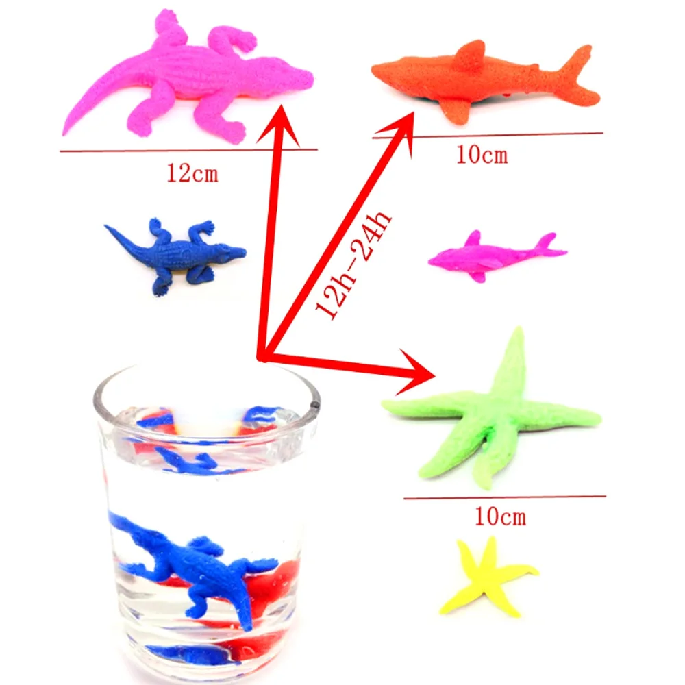
LDD593 Sensory Jelly Foam Water Growing Sea Creatures Lives Animals Fun Learning Water Expand For Kids Toys 