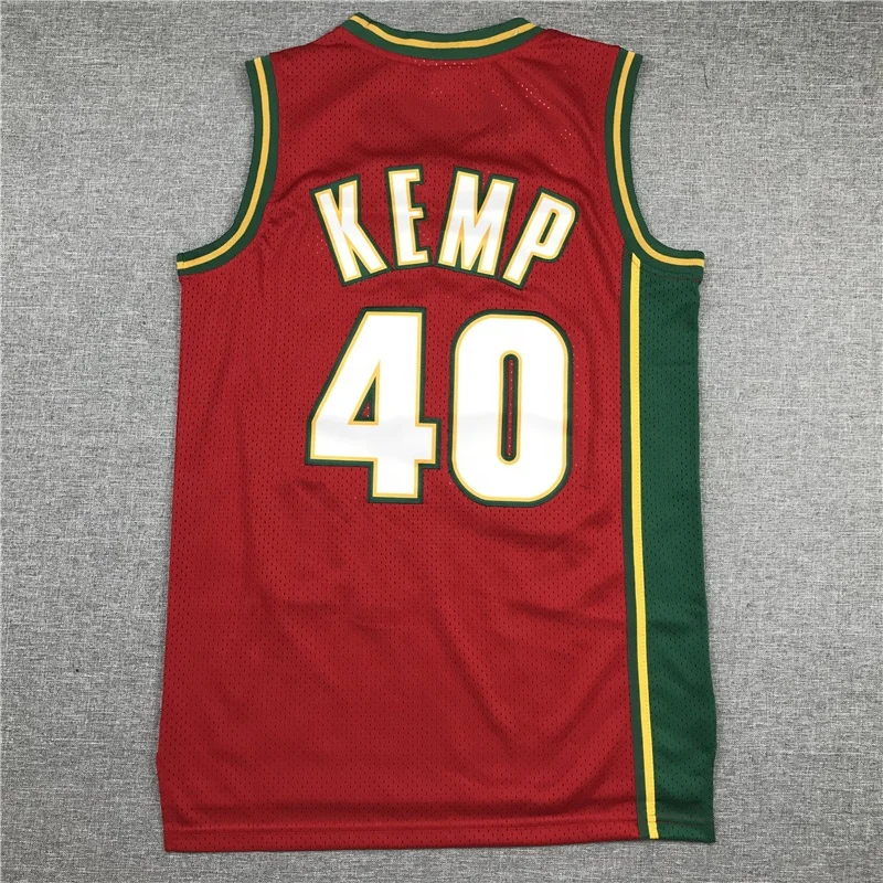 Оптовая продажа Высококачественная быстросохнущая сетка Gary Payton 20 Kevin Durant 35 Shawn Kemp 40 винтажные баскетбольные майки в стиле ретро на заказ
