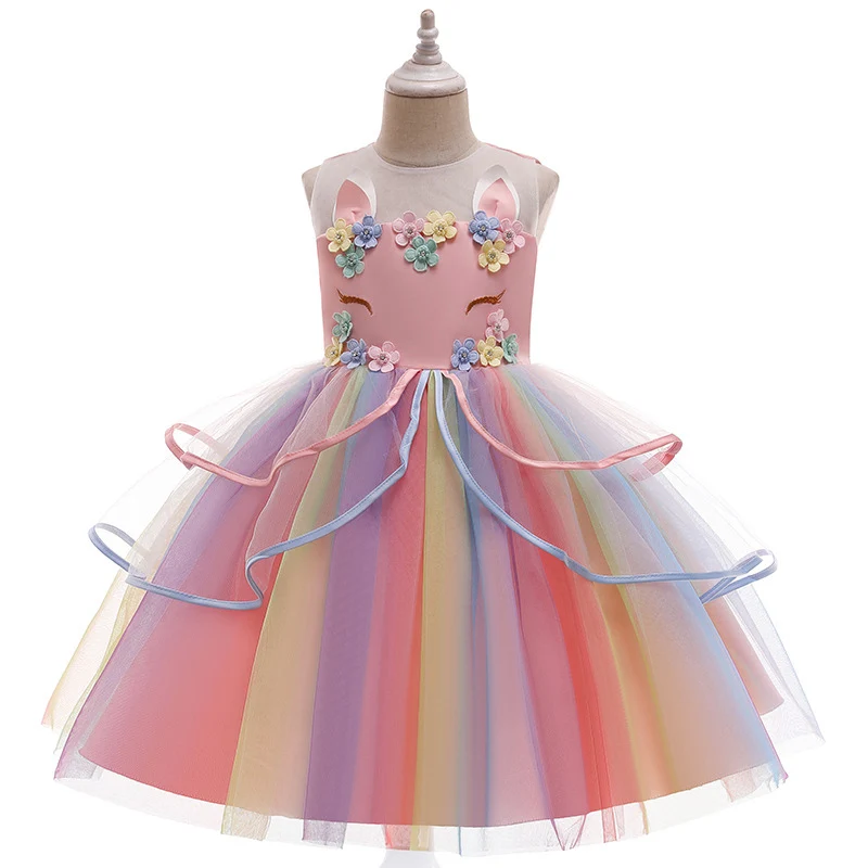 Princess Unicorn Dress Up for Little Girls Birthday Dresses Party Unicorn Costumes Halloween