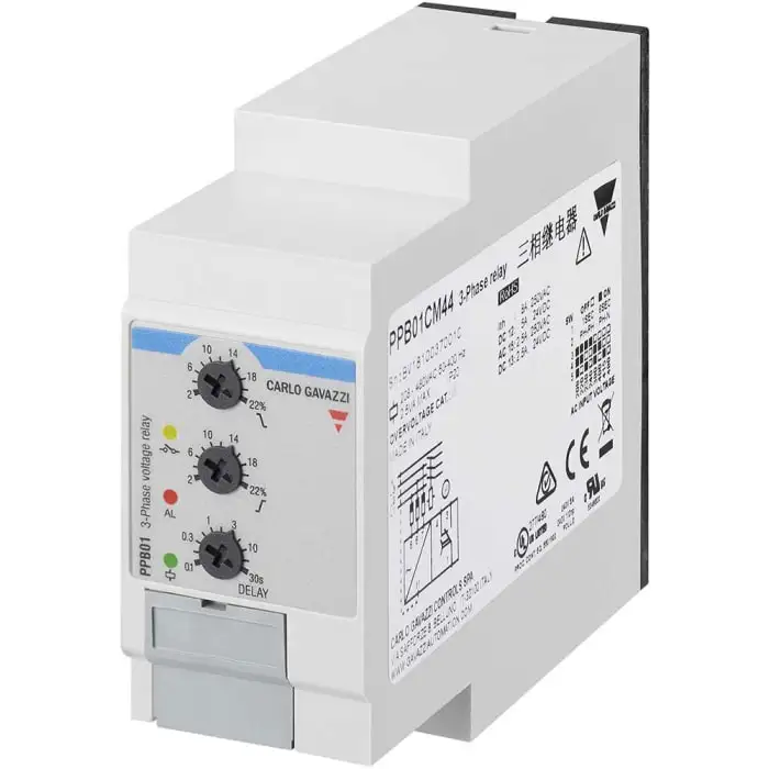 New and Original Carlo Gavazzi Inc. PPB01CM23 Monitoring Relay 3-Phase 3-Phase+N TRMS SPDT 208-240VAC 36mm DPB Series Good Price