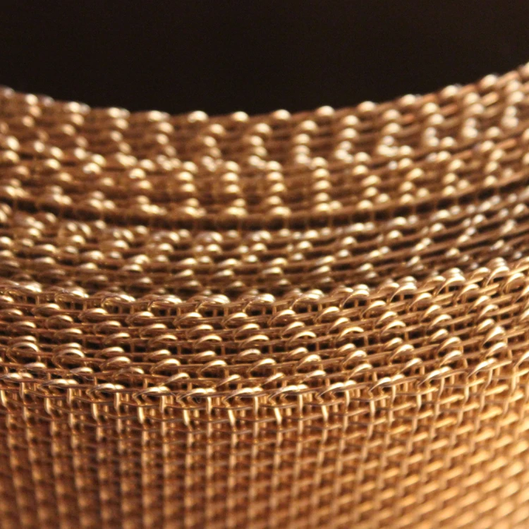 customizable red copper infused fabric woven mesh wire