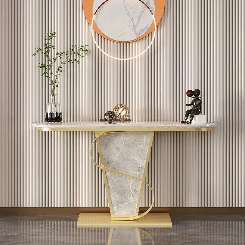 Light luxury semi-round porch table into the door against the wall porch table console tables