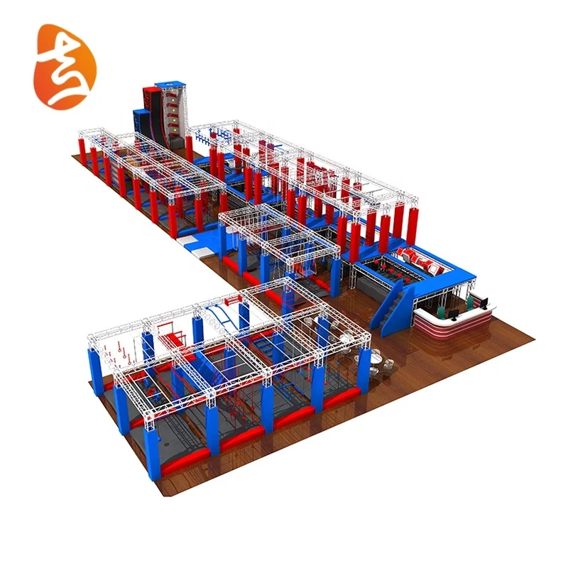 Kids Adult Indoor Adventure Games Zone Playground Multifunction Colorful  Water Form Warrior Obstacle Equipment for Men Women