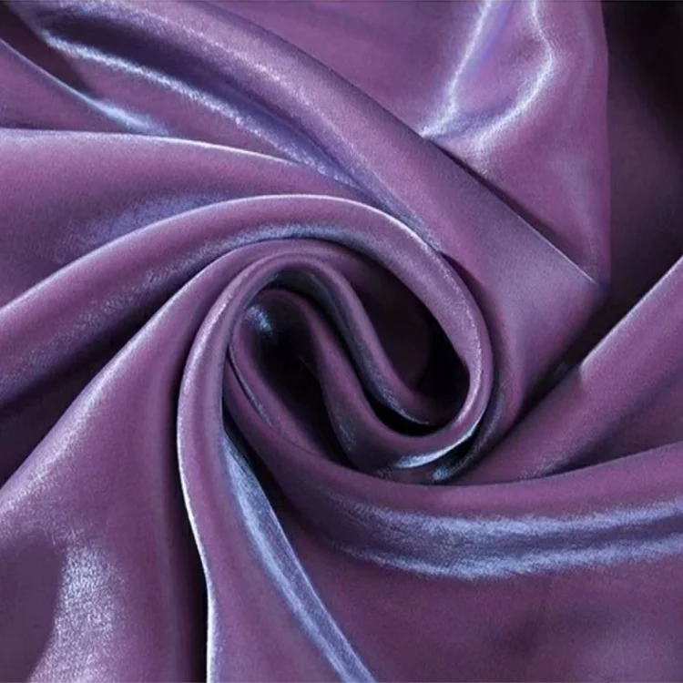 Popular Cotton Feeling Shinny Rayon Poly Satin Fabric Women Party Dress Imitated Silk Fabric