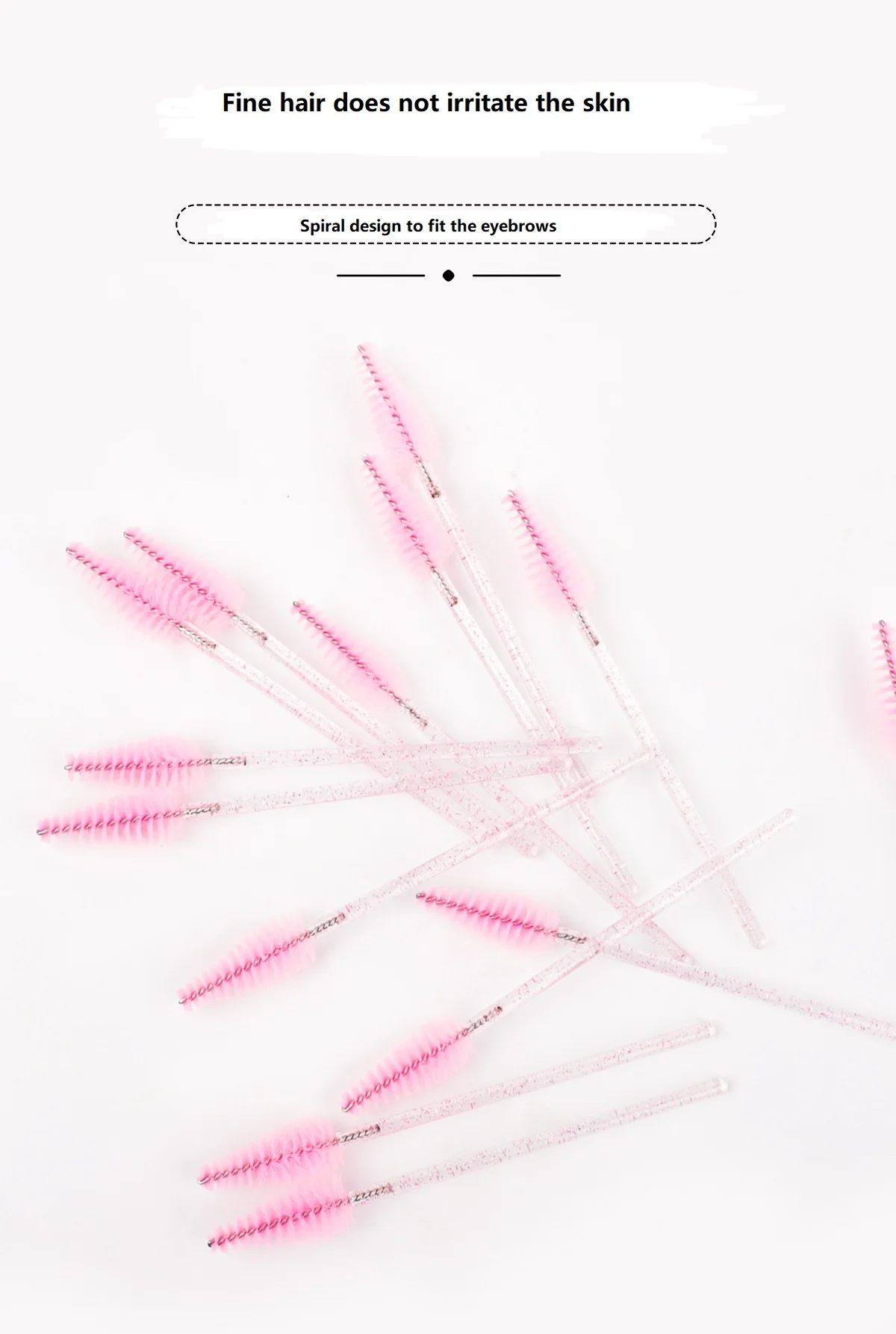 Wholesale Disposable Crystal Rod Water Drop Eyelash Brush Eyelash Curling Eyebrow Brush