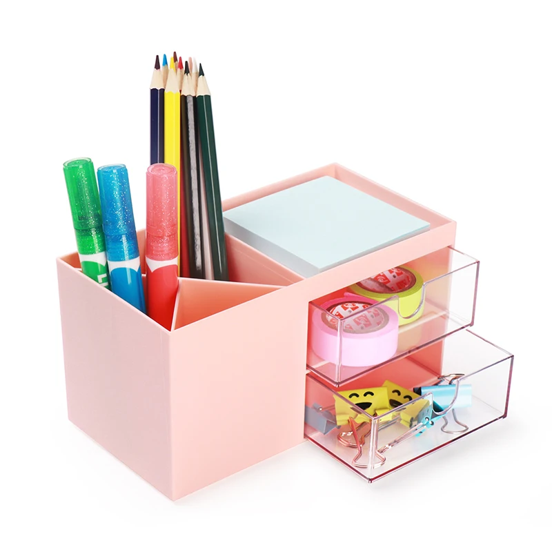 Comix Computer Desks Storage School Stationary Decorative Pastel Colour Stacked Caddy Organizer