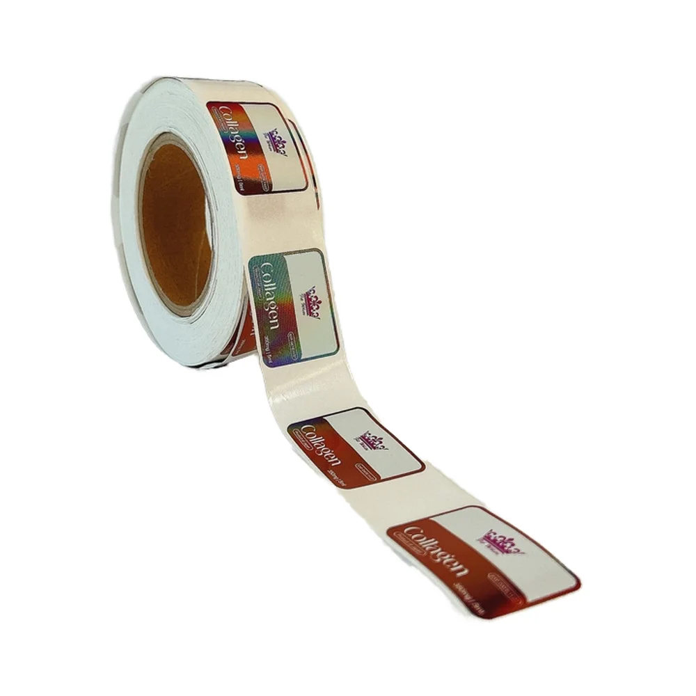 custom square self adhesive roll waterproof spot uv labels and stickers bottle packaging printing maker