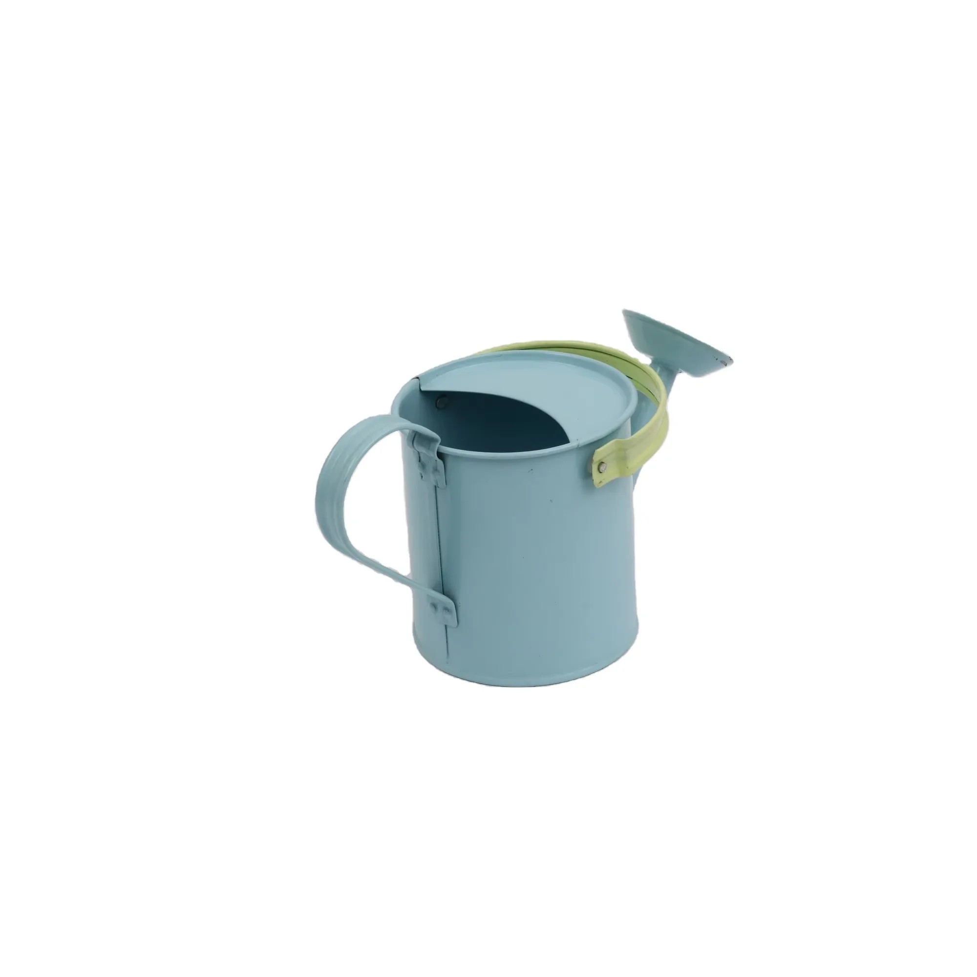 0.6L Customizable Pattern Logo Patchwork Color Bicolor Indoor Gardening Iron Watering Can with 2 Handle