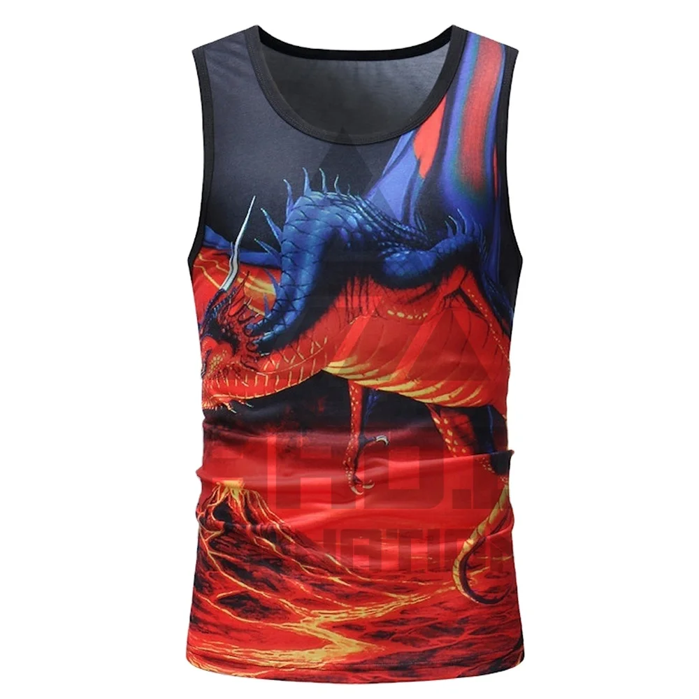 Custom Quick Dry Tank Top Dye Sublimation All Over Printing Men Tank tops For Summer Fitness Gym Tank Top For Men