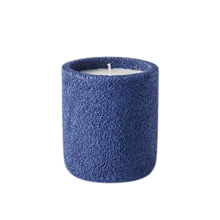 JC211125 Concrete Candle Jar Volcanic Rock Texture Modern Luxury Ceramic Candle Jars Matte Coral Empty Cement Candle Holder