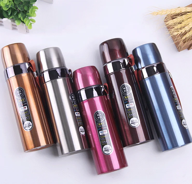 2023  wholesale bullet portable stainless steel  vacuum flask custom logo and color with hand rope