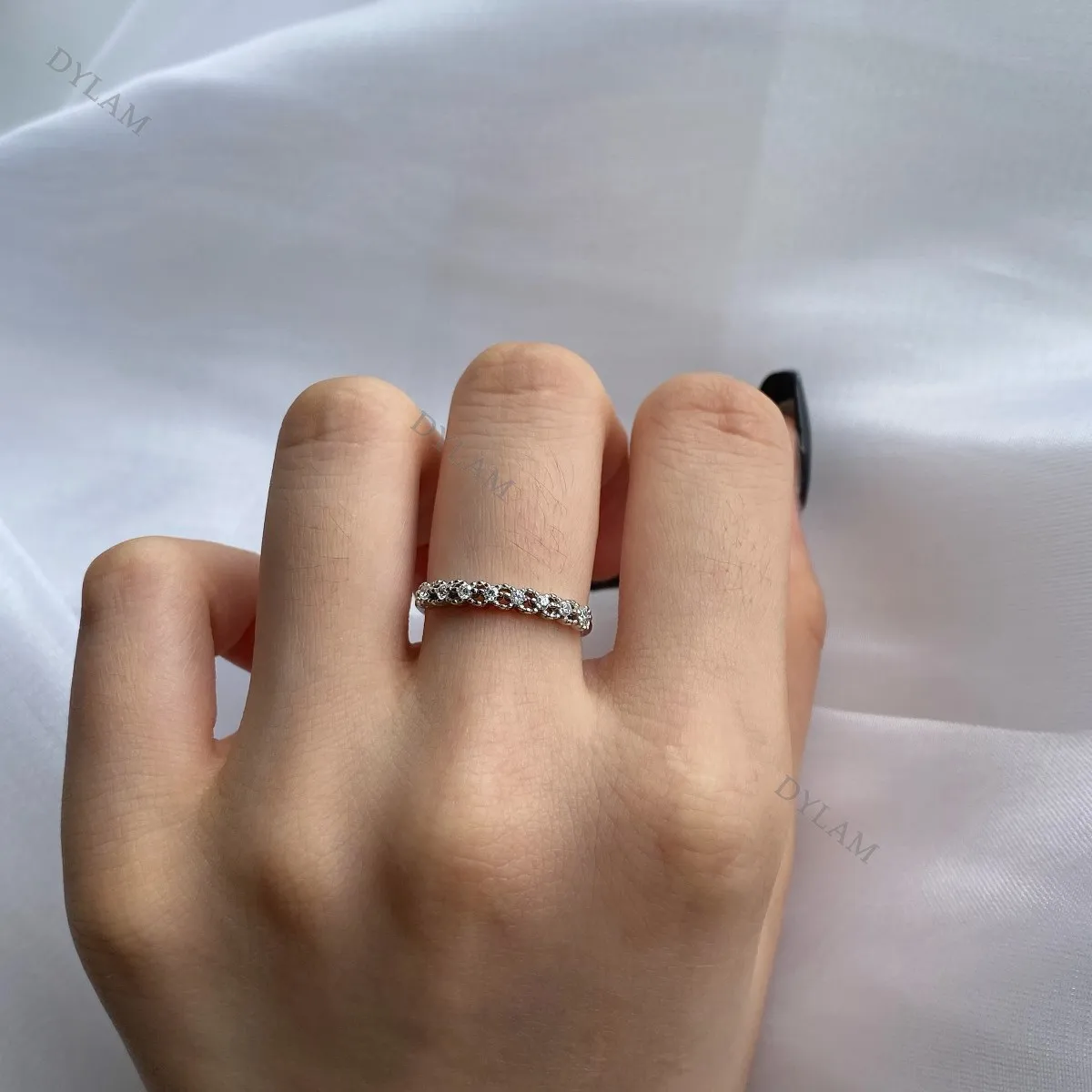Dylam Jewelry In Stock Latest New Design Low MOQ Hot Selling High Quality Beauty Dainty S925 Sterling Silver Women Rings