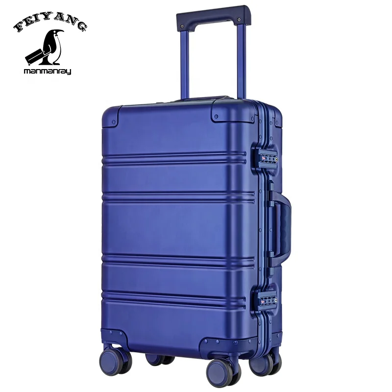 Bestselling Genuine aluminum luggage vintage luggage with wheel