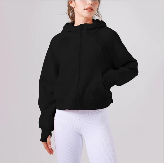 New Zipper Women Stocked Joggers Sweatpants And Hoodie Set Women Fleece Two Piece Hoodies And Jogger Sets